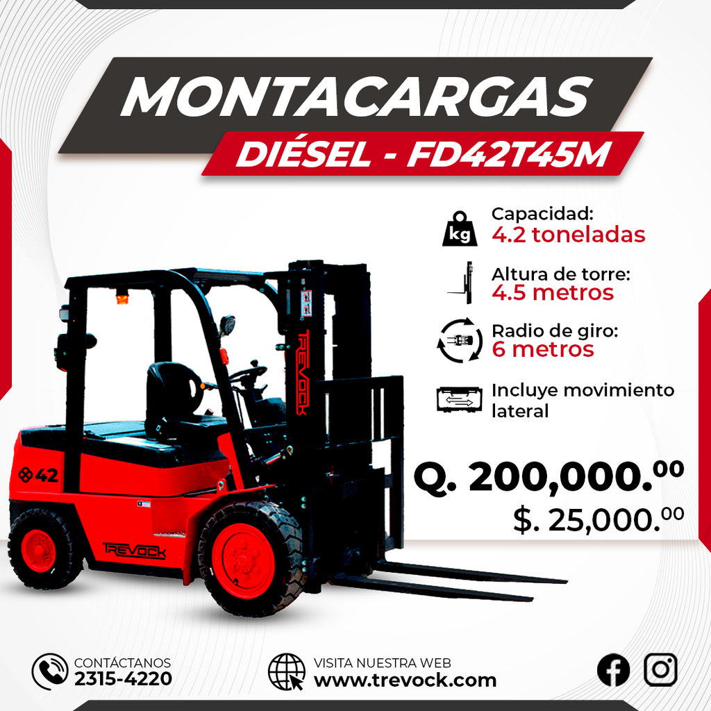 Montacarga 4.2 Ton Torre 4.5 m