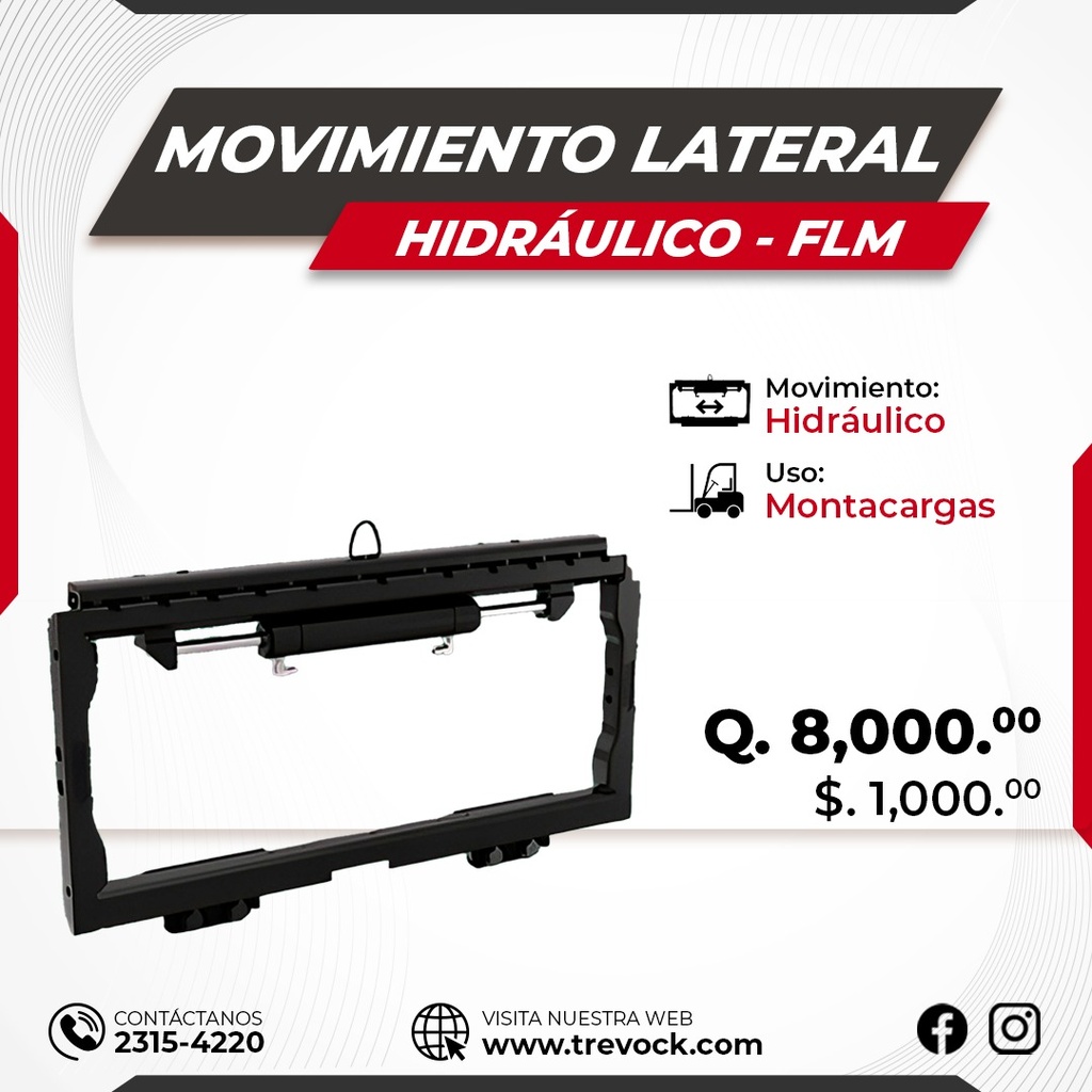 Movimiento lateral de montacargas