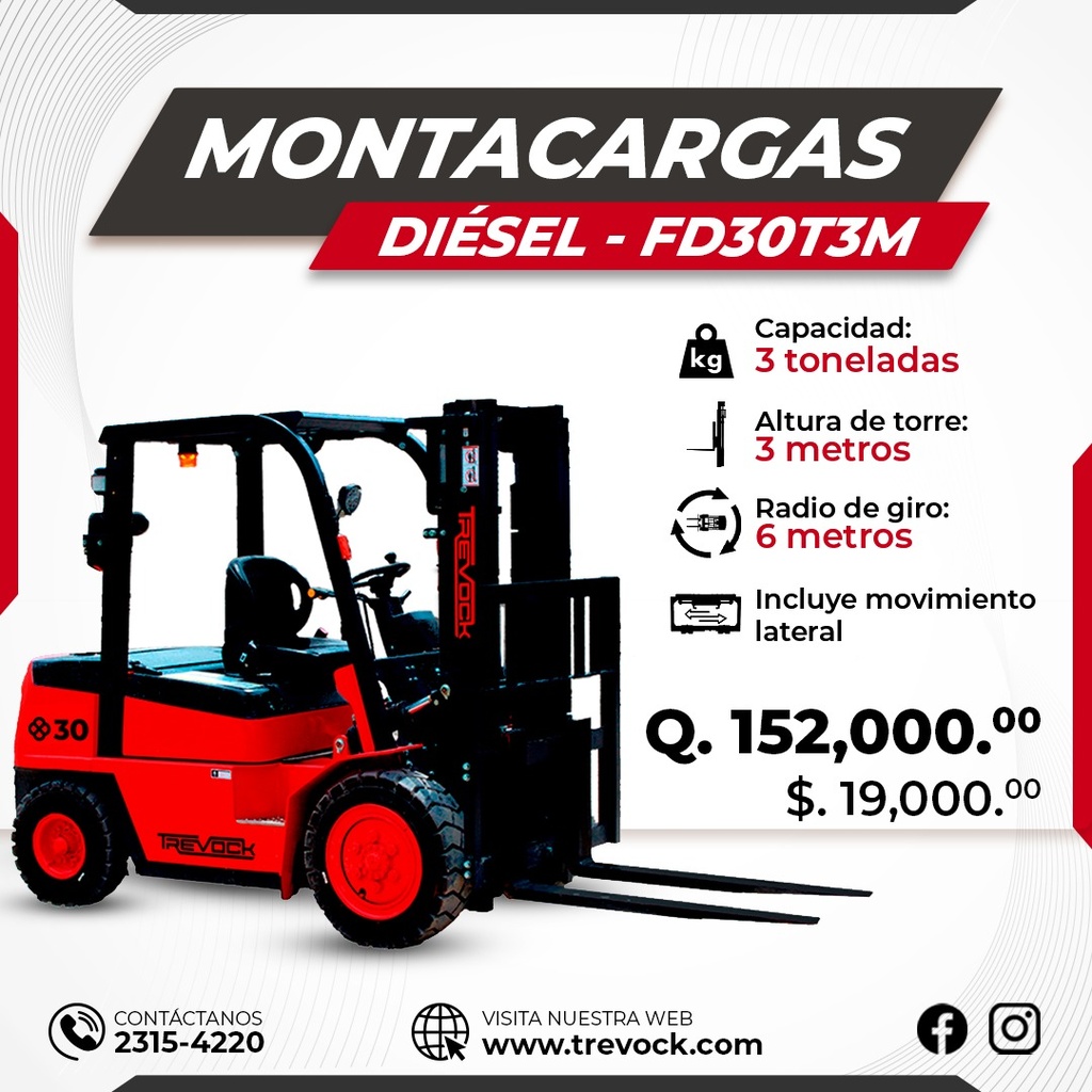 Montacarga 3 Ton Torre 3 m